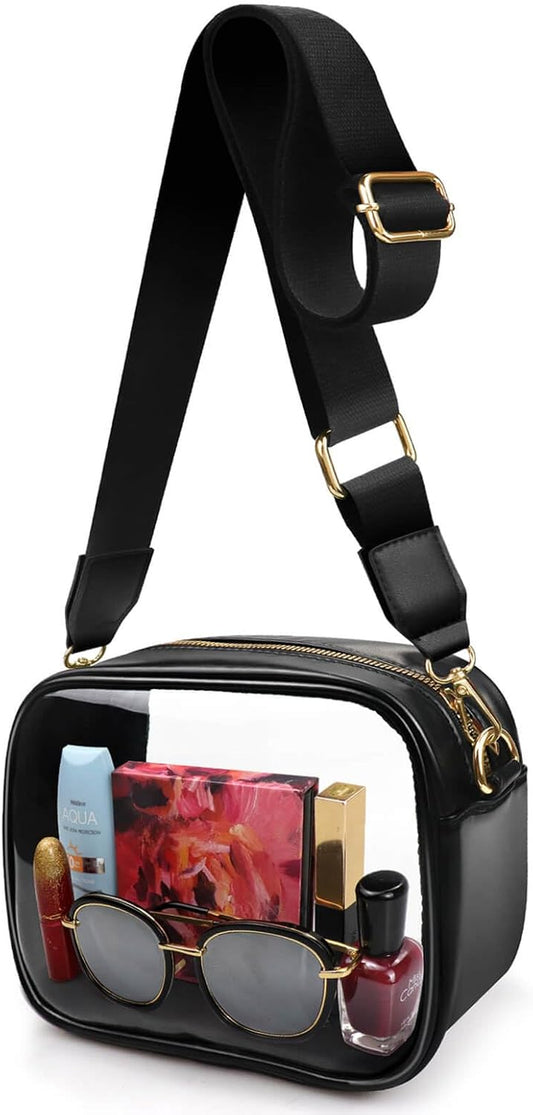Clear Purse for Women, Clear Bag Stadium Approved, Transparent Crossbody Bag